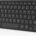 OMOTON Wireless Keyboard - 2.4G USB, Compact and Quiet, Slim Wireless for Laptop Tablet Computer Desktop and PC (Black)