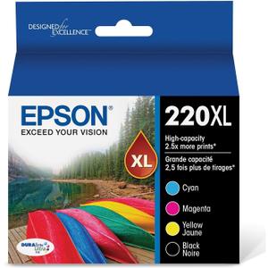 EPSON 220 DURABrite Ultra Ink High Capacity Black Cartridge (T220XL120-S) Works with WorkForce WF-2630,2650, 2660, 2750, 2760 and Expression XP-320,420, 424