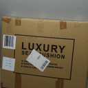 Bench Seat Cover, Premium Faux Leather Bench Seat Rear Seat Khaki and Orange