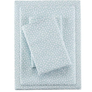 True North by Sleep Philosophy Cozy Flannel Warm 100% Cotton Sheet - Novelty Print Animals Stars Cute Ultra Soft Cold Weather Bedding Set, Twin, Blush Dots 3 Piece