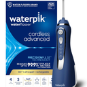 Waterpik Cordless Advanced 2.0 Water Flosser For Teeth, Gums, Braces, Dental Care With Travel Bag and 4 Tips, ADA Accepted, Rechargeable, Portable, and Waterproof, Blue WP583