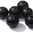 vskikris Set of 6 Decorative Orbs for Bowls and Vases  Circle Pattern  Resin Round Sphere Balls for Living, Dining Room Coffee Table Centerpiece Home Decor