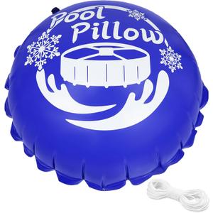 2 x 4x4Ft Pool Pillows for Above Ground Pools, 0.4mm PVC Cold-Resistant Air Pillow with 50 Ft Rope, Winterize Closing Kit for Winter Pool Cover, 4x4Ft-1Pcs