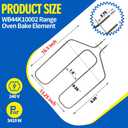 WB44K10002 WB30X46986 Range Oven Broil Bake Element Compatible with GE General Electric Kenmore J2B915BEH1BB, WB44K10002 Oven Bake Heating Element 240V 3410W Replace AP7216187