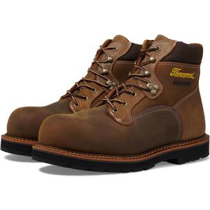 Thorogood Men's Iron River 6 Leather Waterproof Work Shoes with Composite Safety Toe Oil and Slip-Resistant Outsole