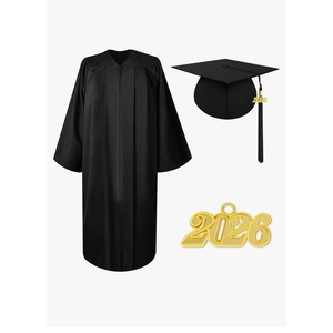Matte Graduation Cap and Gown 2026 Tassel Adults Set for High School and Bachelor