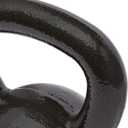 Amazon Basics Cast Iron Kettlebell for Strength Training, Wide Handle with Comfortable Grip, 35 Pounds, Black