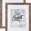 Califortree Rustic Brown 11x14 Picture Frame - Display Photos 8x10 with Mat or 11x14 Without Mat - Real Glass Inside - Set of 2
