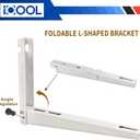 ICOOL Mini Split Wall Mounting Bracket for 9000-36000 BTU Universal Ductless Air Conditioners, Heat Pumps, Compressors & HVAC Systems, Outdoor Heavy Duty Foldable Wall Mount Condenser Bracket