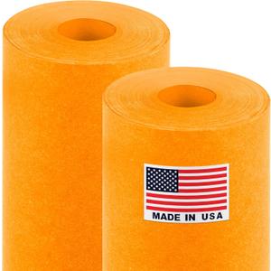 18" x 1200" (100 ft) Orange Kraft Paper Roll (Value Pack of 2), 45 lbs Thickness, Made in USA Colored Kraft Paper for School, Bulletin Board - Odorless, Non-Toxic, Safe for Kids