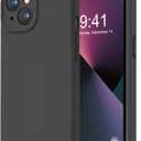 LOVE 3000 Designed for iPhone 13 Case, Premium Silicone with [Camera Protection] [Soft Anti-Scratch Microfiber Lining] Shockproof Protective Phone Case for iPhone 13 Women Men Girls 6.1", Black