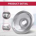 4-Piece Drip Pans Set - Compatible with GE Stoves - Chrome Finish Electric Stove Burner Drip Pans - 3 x 6inch, 1 x 8inch Stove Drip Pans - GE Stove Drip