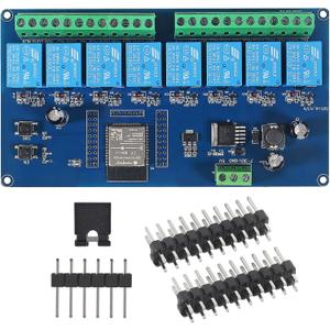 AC/DC Power Supply ESP32 Development Board Programmable Development Board Wireless WiFi 8 Way Channel 5V Relay Module ESP32-WROOM-32E for Arduino