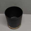 DOWAN 7.6" 360 Rotating Utensil Holder, Kitchen Utensil Holder for Countertop, Ceramic Utensil Crock, Large Cooking Utensil Caddy for Kitchen Counter, Protection Cork Bottom, Black