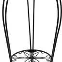 CASIMR 2 Tier Plant Stand, 26.8 inch Tall Metal Potted Holder Rack,Indoor Outdoor Multiple Flower Pot Shelf Rustproof Iron Garden Container for Garden Patio Living Room Corner Balcony, Black