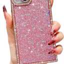 Owncase for iPhone 13 Pro Case Glitter, Crystal Diamonds Shiny Bling Sparkly Electroplated Edge Shockproof Soft TPU Bumper Phone Case for Women Girls, Blue