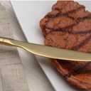 Berglander 20 Piece Titanium Gold Plated Stainless Steel Flatware Set, 20 Pieces Golden Silverware Set, Golden Cutlery Set, Service for 4 (shiny Gold)