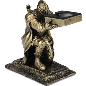 King's Guard Leader Cloak Warrior Knight Watch Display Stand, Ornament Knight Statue Compatible for Apple Watch, Watch Holder Decoration Storage Rack for Jewelry Bracelet Home Office Store (Bronze)