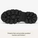 Cestfini Platform Chunky Loafers for Women (10, Matte Black)