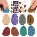 Fidget Toys Adults Sensory Stone: 8 Pack Texture Worry Stone for Kids Calming - Sensory Autism Toys for Anxiety Relief - Quiet Small Fidgets for Classroom Prizes