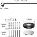 ZUEXT 2 Pack 42 Inch Extra Long Matte Black Bathroom Grab Bars, 1.25" Dia