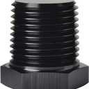 3/4" NPT Male Thread Hex Head Pipe Plug Fitting Adapter Aluminum Black