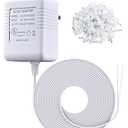 24 Volt Transformer, C Wire Adapter Thermostat, Compatible with Conventional Thermostats and Doorbells Power Supply (23ft Cable)