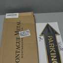 Montague Metal Products 6" x 15.5" Left Arrow Parking Statement Plaque Sign - Hammered Bronze