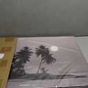 Black and White Wall Art Coastal Landscape Ocean Tree Artwork 20"x40"