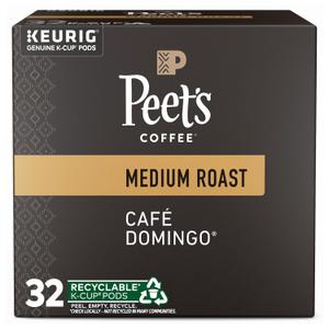 Peet's Coffee, Medium Roast Single Serve Coffee Pods, 100% Arabica Coffee - Caf Domingo 32 Count (1 Box of 32 Pods)