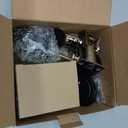 Lanwandeng (2 Sets) All Keyed Same Entry Knobs&Single Cylinder Deadbolt for Exterior Front Doors, Matte Black Finish Entry Door Lock with Same Keys