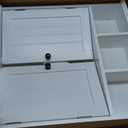 ChooChoo Bathroom Cabinet Wall Mounted 2-Door with 3 Open Shelves, Wooden Medicine Cabinets with Adjustable Shelf, Space Saver Storage Cabinets Over The Toilet for Bathroom&Living Room, White (1 pack)