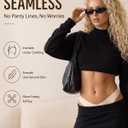 FINETOO Seamless Thongs for Women Sexy No Show Panties Invisible V-waisted Stretch Lingerie Underwear 6 Pack (L)