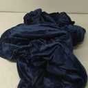 Berkshire Blanket Classic VelvetLoft Solid Bed Blanket Queen Size,Lightweight Soft Fuzzy Plush Blanket for Bed and Couch,Dress Blues,90x90 Inches