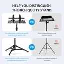 Projector Stand Tripod, Laptop Tripod Stand, Foldable Portable Projector Floor Mount, Height Adjustable from 17.7" to 45.2", with Folding Plate, Capacity 22lb, for Outdoor Movies, Home, Office