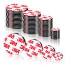 Magnet Tape with Adhesive-Assorted Size,Value Combo Pack 49 Count,Round Magnets 0.8"/1.2"/1.6"/2" Combination,Teacher Supplies Essentials on Back to School Season for Classroom Decor.