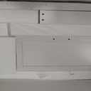 Smuxee Bathroom Corner Storage Cabinet, Farmhouse Floor Corner Cabinet with Barn Door and Adjustable Shelf, White Narrow Cabinet Organizer for Bathroom, Living Room, Kitchen, 23.23"L x 12.2"W x 34.25"H
