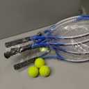 4 Pack Tennis Rackets for Adults Prestrung Lightweight
27 Inch Racquets Bulk, Tennis Balls, for 4 Players Recreational Training, Overgrips, Pre Strung Ready Outdoor Courts