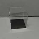 Fully Assembled Acrylic Display Case with Black Base, Clear Cube Dustproof Acrylic Display Box for Collectibles, Alternative Glass Case with Black Stand for Display, 6x6x6Inch