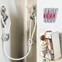 Furniture Anchors for Baby Proofing, Anti Tip Furniture Wall Anchors to Secure Dresser & Bookshelf, Child Safety Tether Kit, Earthquake Resistant, 2 Pack