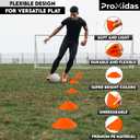 Disc Soccer Cones for Training Kids - 200,100,50 Small Plastic Cones for Sports Training - Flexible Conos for Soccer Practice Equipment, Basketball & Football Drills Equipment