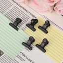 20 Pcs Push Pins Clips, Black Thumb Tacks with Bulldog Clip Drawing Pins Metal Pushpin Holder Bulletin Board Cork Board Accessories for Home Office Cubicle Wall Use