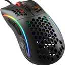 Glorious Model D Wired Gaming Mouse - 68g Superlight Honeycomb Design, RGB, Ergonomic, Pixart 3360 Sensor, Omron Switches, PTFE Feet, 6 Buttons - Matte Black
