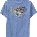 WARNER BROS Woman Power Wonder Boys Short Sleeve Tee Shirt (Large, Royal Blue Heather)