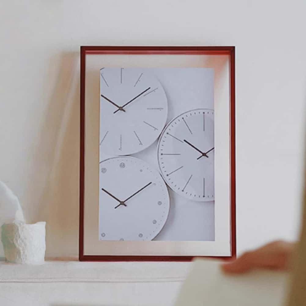 8x11 Acrylic Picture Frame, Floating Photo Frame for Wall Hanging and Desktop Decoration for Gallery, Home and Office (Deep Red)