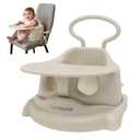 5-in-1 Multifunctional Baby Booster and Floor Seat - Ergonomic for Infants and Toddlers with Removable Washable Tray and Back Support