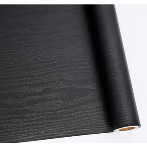 Abyssaly Black Wood Contact Paper Peel and Stick Wallpaper for Cabinets | Self-Adhesive Removable Thick Vinyl Film for Classroom,Easy to Install Increase Stomata and Reduces Bubble 11.8" x 78.7"