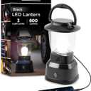 Enbrighten LED Large Camping Lantern, Battery Powered, USB Charging, 800 Lumens, 200 Hour Runtime, Carabiner Handle, Hiking Gear, Emergency Light, Blackout, Storm, Hurricane