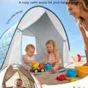 Baby Beach Tent, 2026 Upgrade Pop Up UPF 50+ UV Protection Sun Shelter Canopy with Mosquito Net Portable Outdoor Shade Summer Essentials for Babies & Toddlers- Blue