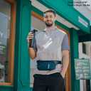 TORCH Small Fanny Pack - Mens Waist Pack, Small Fanny Pack for Women with Compass Survival Carrying All phones for Workout, Concert, Sports, Festival - Tajimi (Blue)